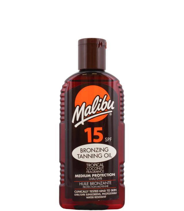 Malibu Tanning Oil SPF15, 200 ml.