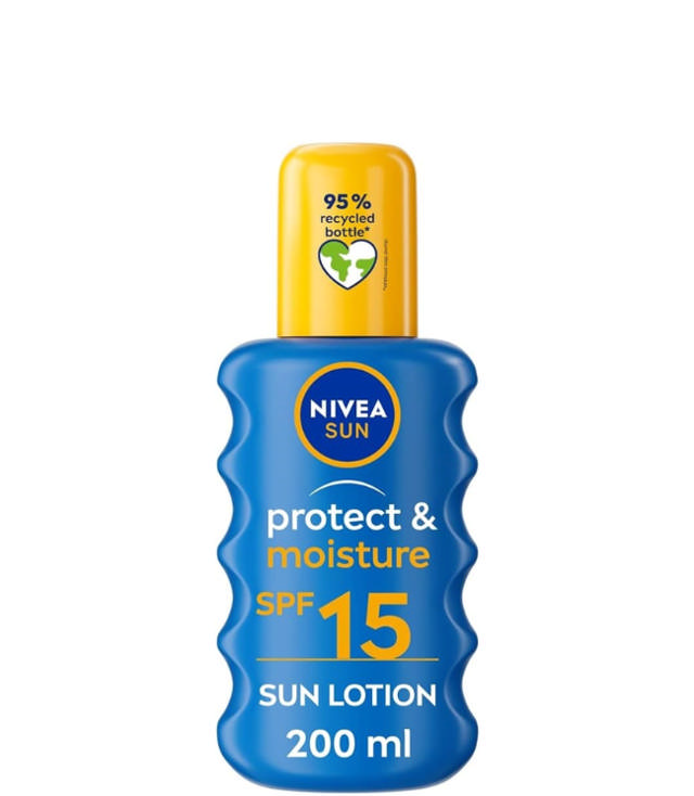 Nivea Sun Protect & Moisture  Sun Lotion Spray SPF15, 200 ml. 