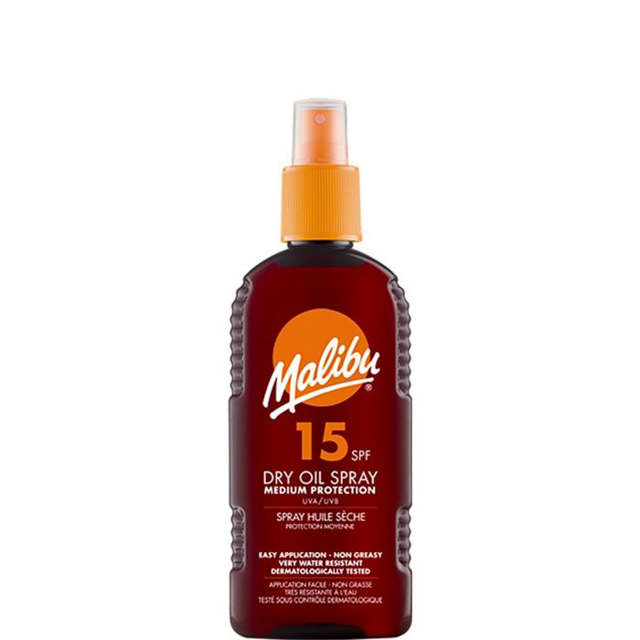 Malibu Dry Oil Spray SPF15, 200 ml.
